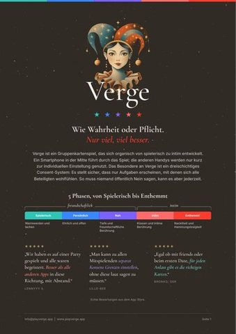 Titelseite des Verge-Pitch als PDF